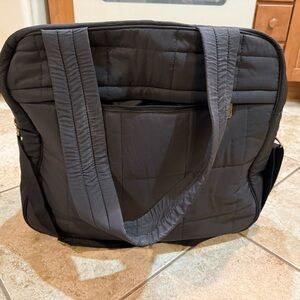 thirty-one Black Quilted Carry Tote with Zippered Interior